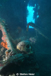Skull in a wreck in Truk Lagoon! RIP Cam: Nikon D90 Housi... by Stefan Heer 